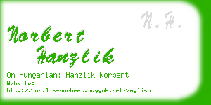 norbert hanzlik business card